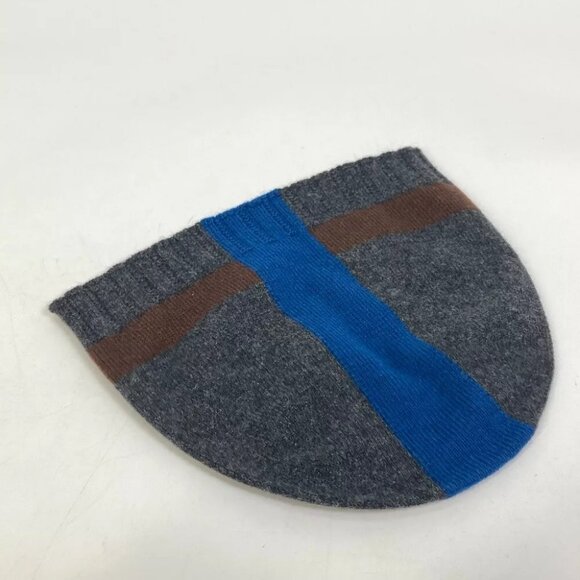 HERMES apparel Tricolor color hat Knit hat Cashmere gray main image 8